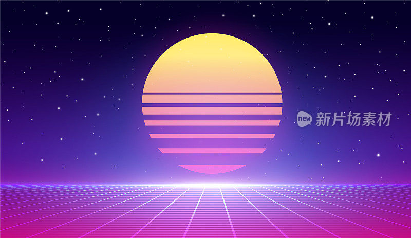 Synthwave复古背景