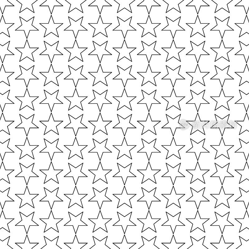 五角星轮廓网格模式