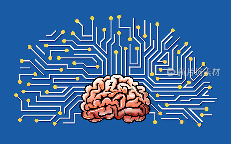人脑与人工智能电路板