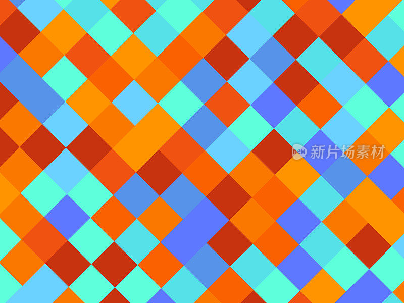 创造性的最小几何与动态形状抽象多彩的充满活力的颜色背景墙纸。