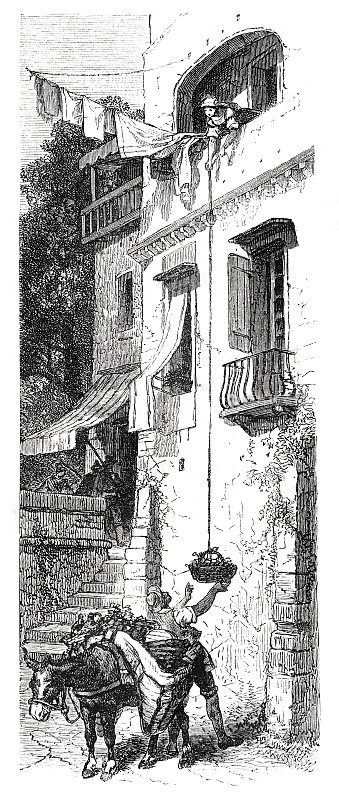 邻近那不勒斯的意大利村庄，1861年