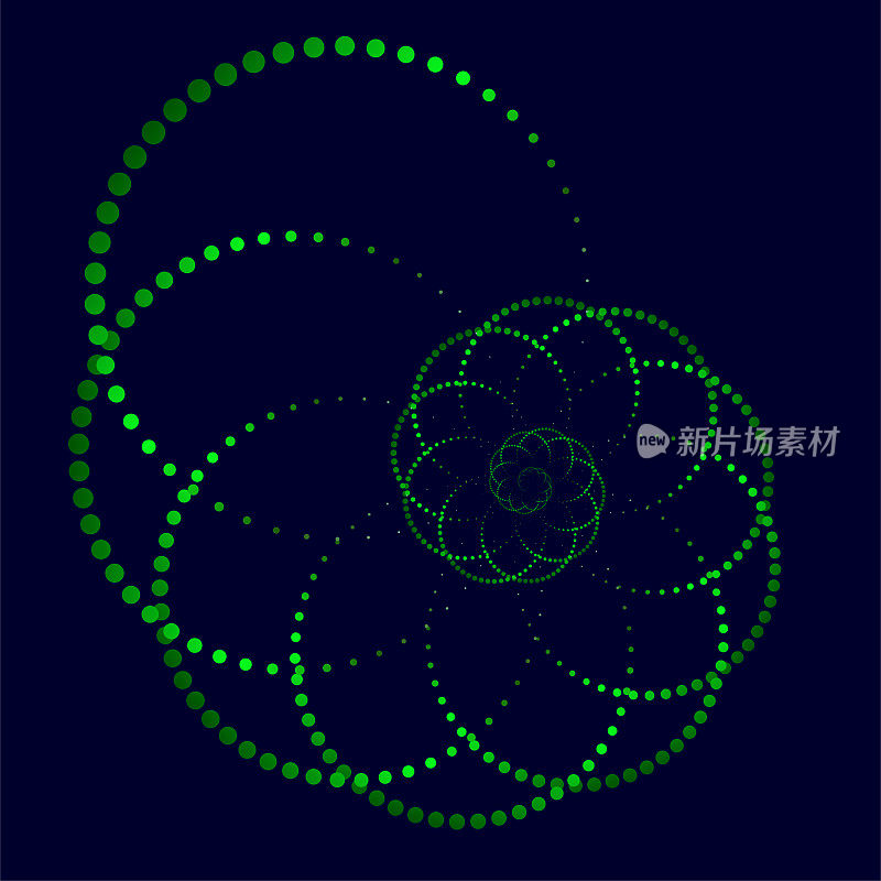 色彩圆螺旋点图案技术背景