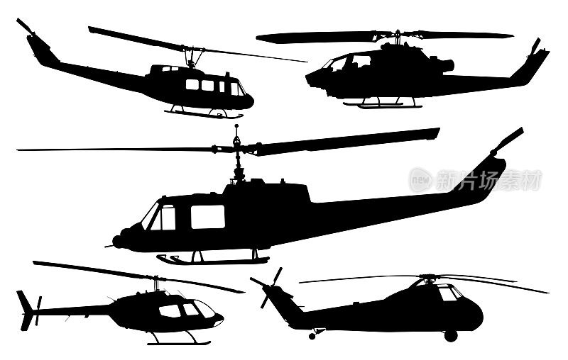 直升机轮廓集合