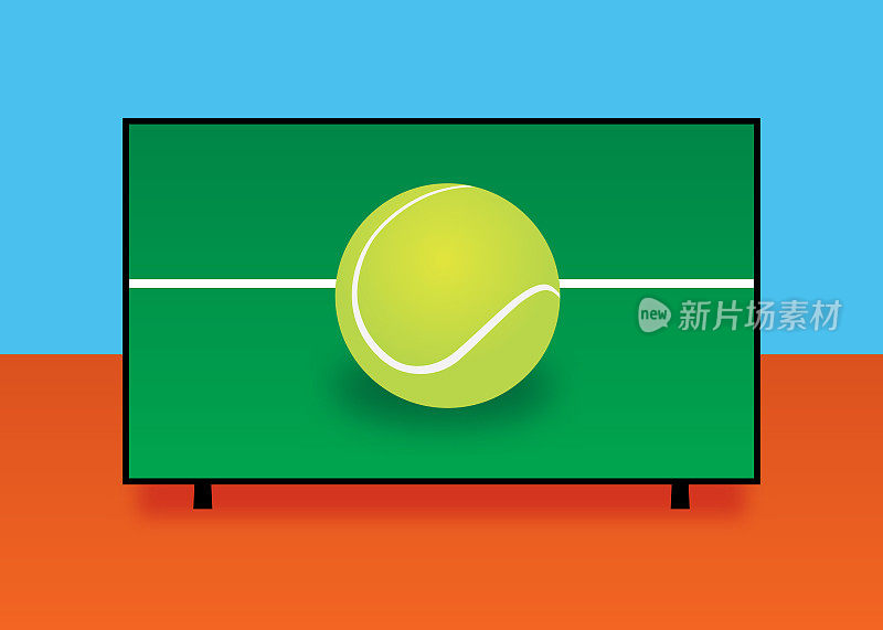 电视屏幕上的网球