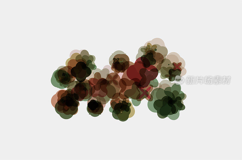 简单的颜色梯度透明对称花卉图案背景