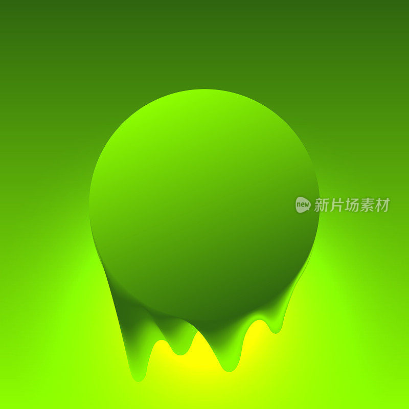 抽象设计-绿色液体形状-潮流背景