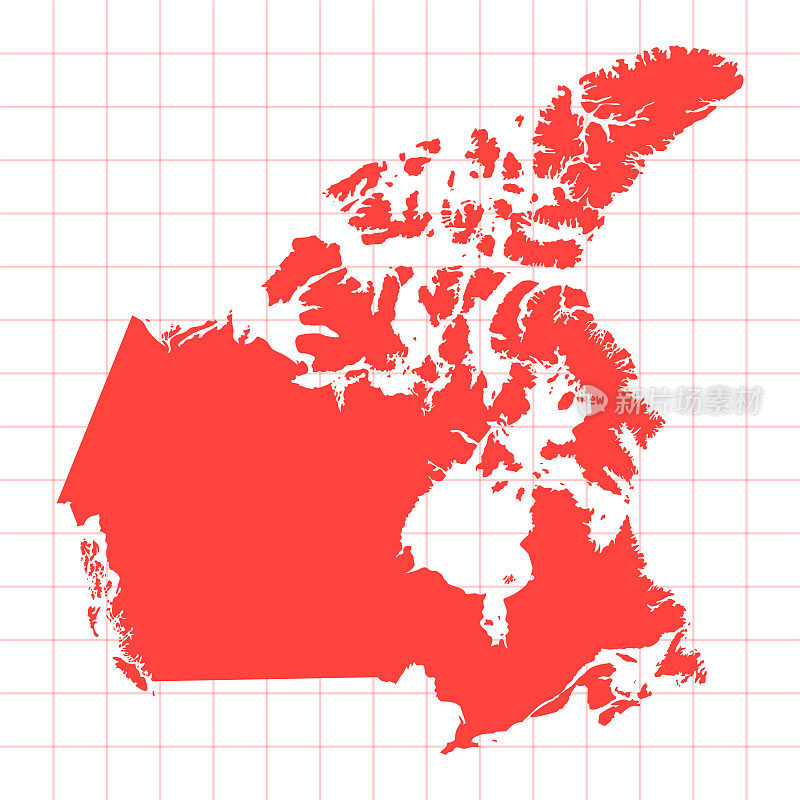 加拿大的地图。
