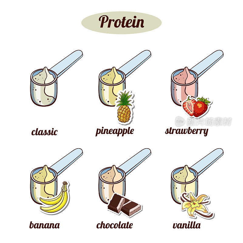 Scoops_With_Different_Protein_Powder