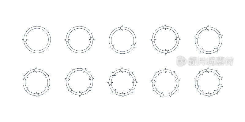 箭头圆的向量集合