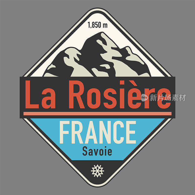 徽章上有法国萨瓦省玫瑰镇的名字