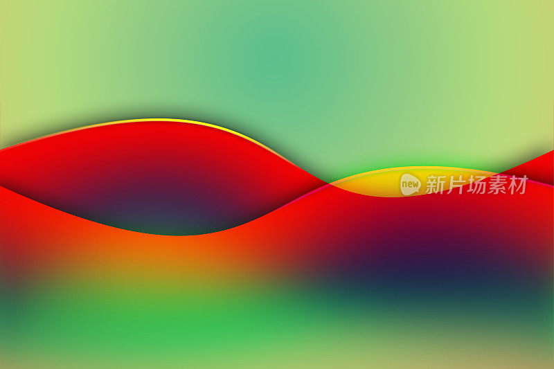 抽象的彩色波浪背景。