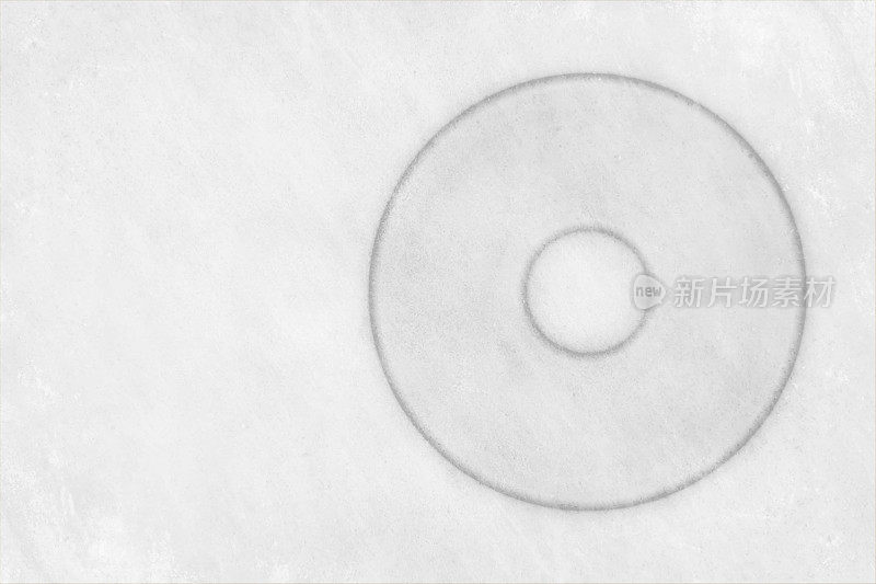 水平空白空褪色污迹粗糙单色浅灰色垃圾矢量背景与一个圆形圆盘形状的两个同心圆在相同的阴影，