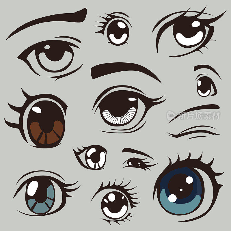 动画风格的眼睛
