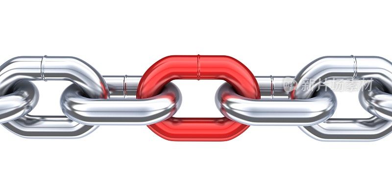 链条和独特的红色链环