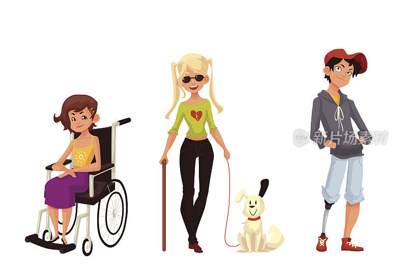 残障儿童组，轮椅盲义肢
