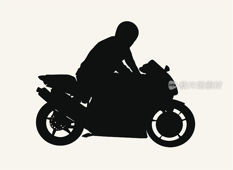 骑摩托车的家伙(矢量)