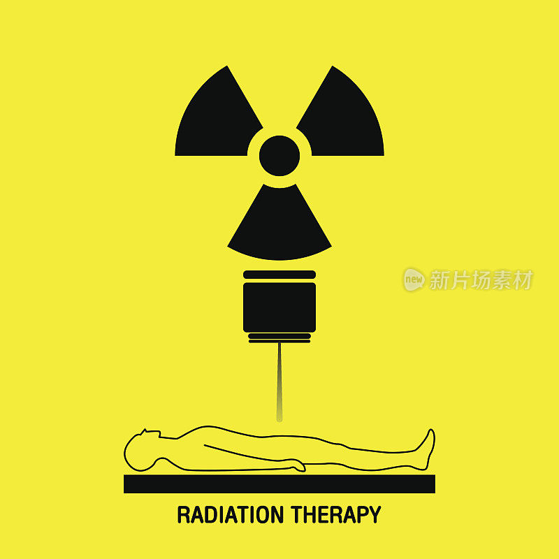 放射治疗医学标志矢量图标设计