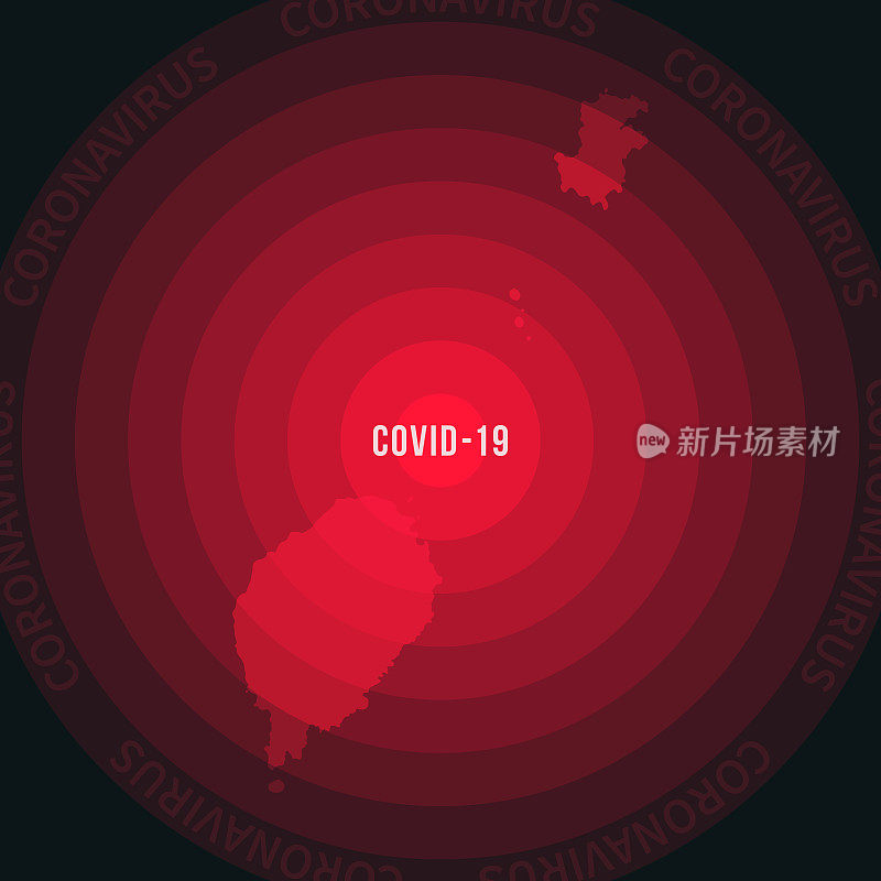 圣多美和普林西比COVID-19传播地图。冠状病毒爆发