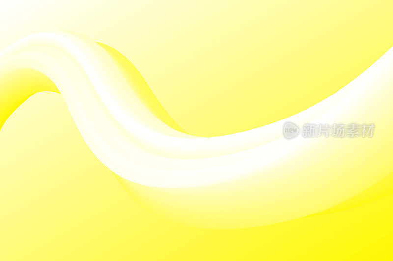 黄色渐变背景上的流体抽象设计