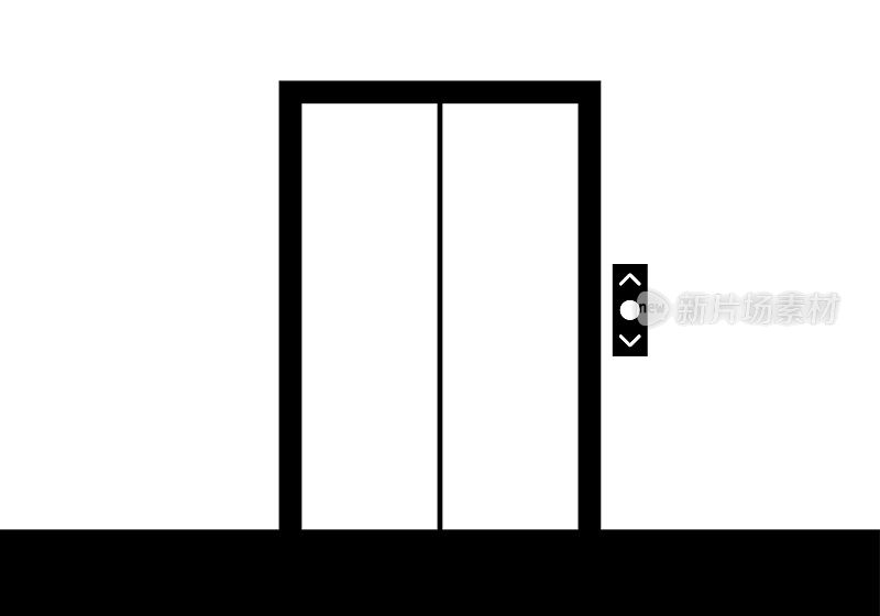 电梯或电梯概念。矢量插图。