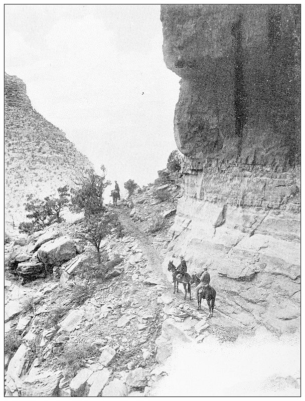 大峡谷古色古香的旅行照片:汉斯的足迹