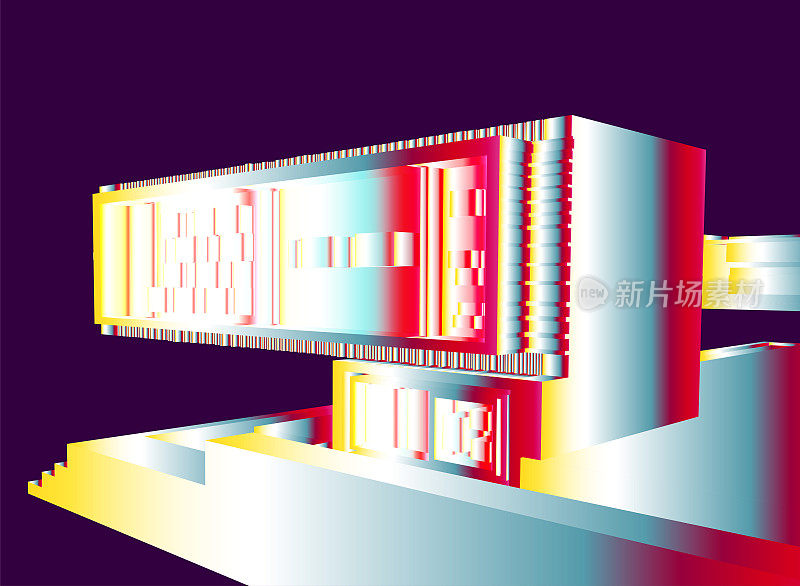 彩色网络空间霓虹灯风格的材料背景