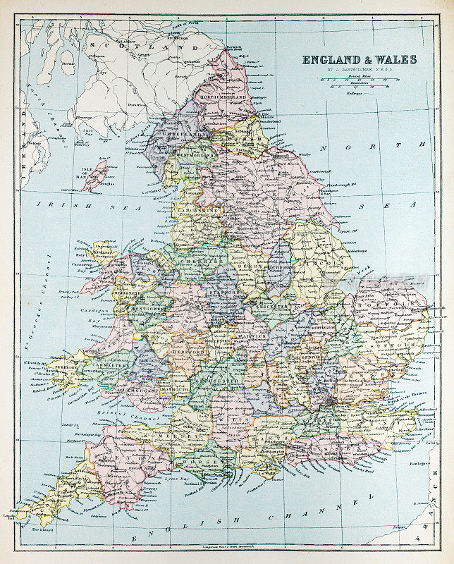 英格兰各县地图