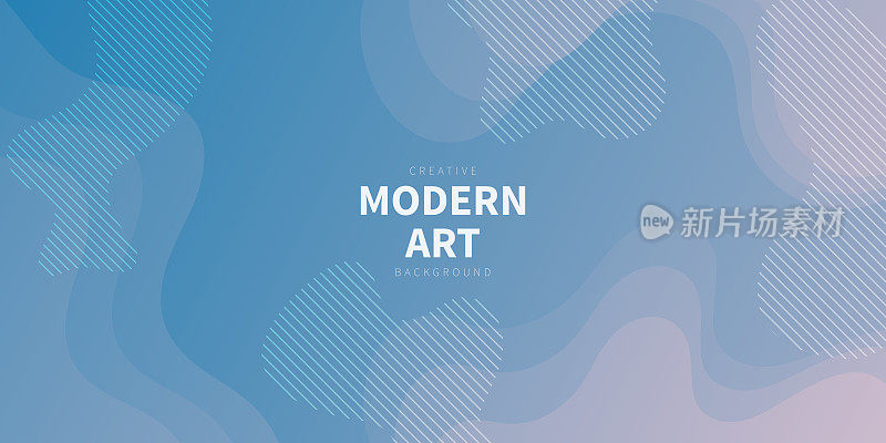 流体抽象设计与蓝色梯度-时髦的背景