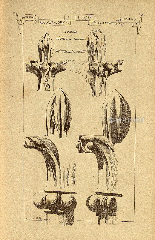 建筑花艺，建筑史，装饰和设计，艺术，法国，维多利亚，19世纪