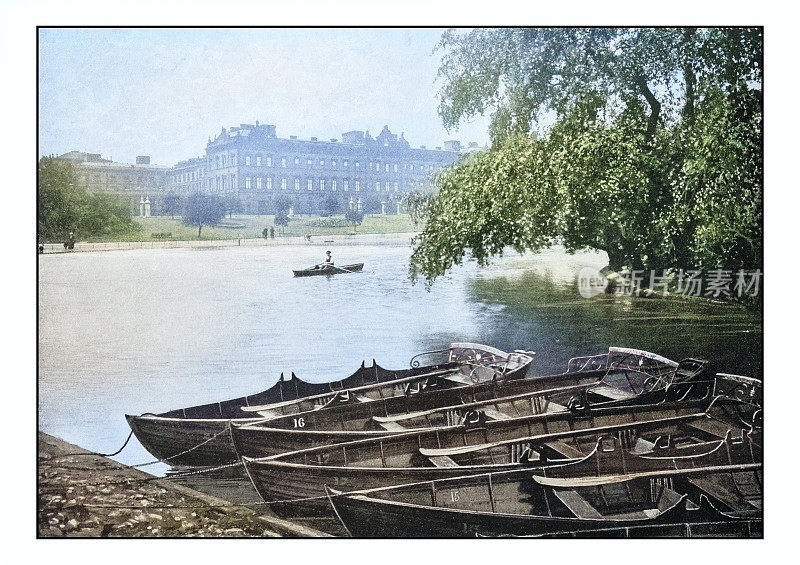 古董伦敦的照片:圣詹姆斯公园的白金汉宫