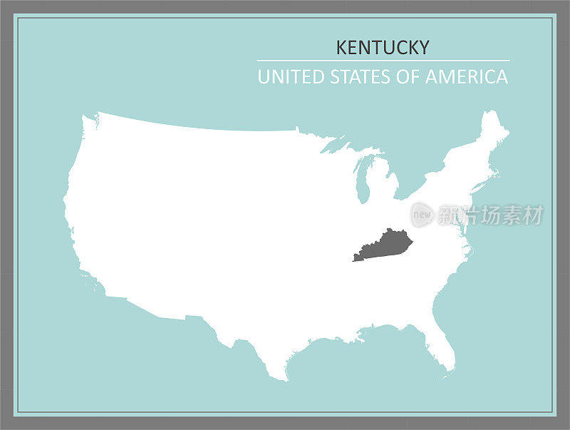 美国肯塔基州地图下载
