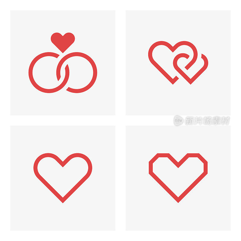 心图标,爱的概念