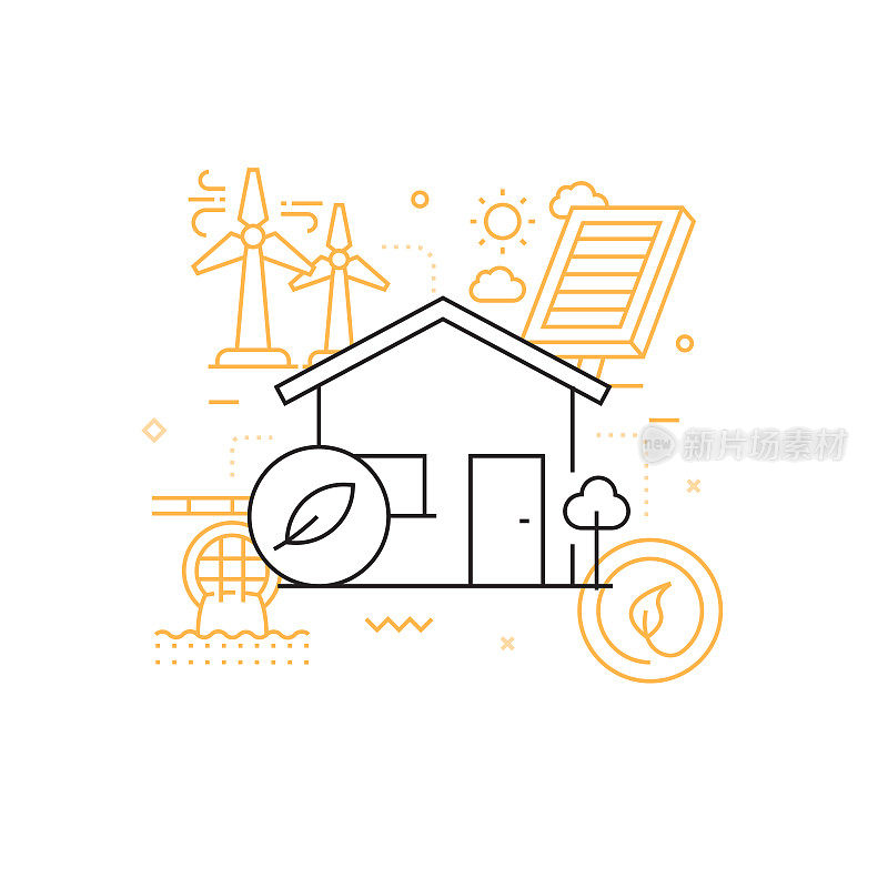 全球变暖线图标，轮廓矢量符号说明。