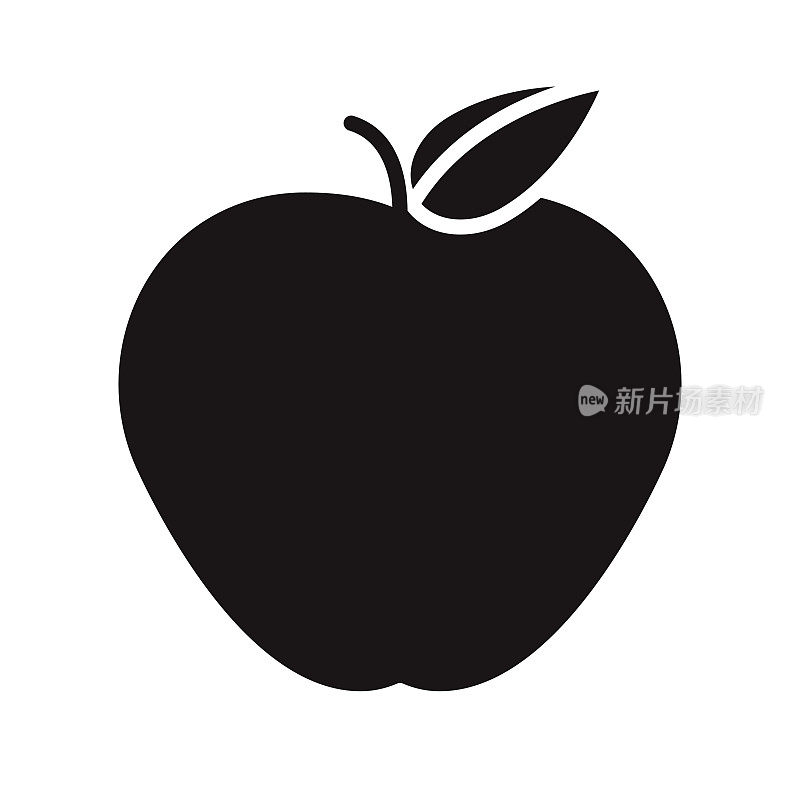 苹果水果字形图标