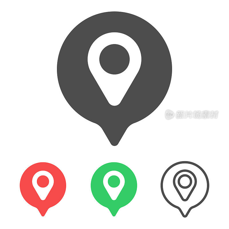 地图引脚和语音气泡图标设置。