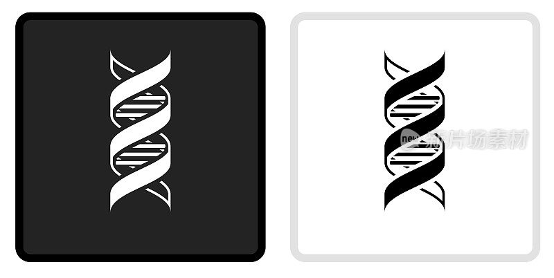 DNA图标上的黑色按钮与白色翻转