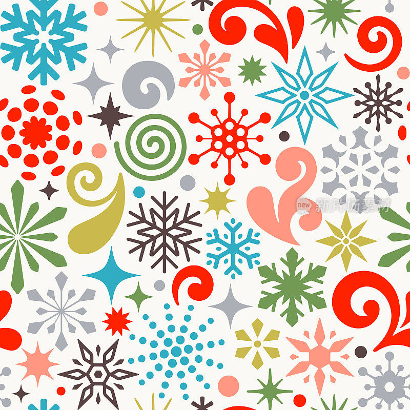 圣诞无缝图案背景