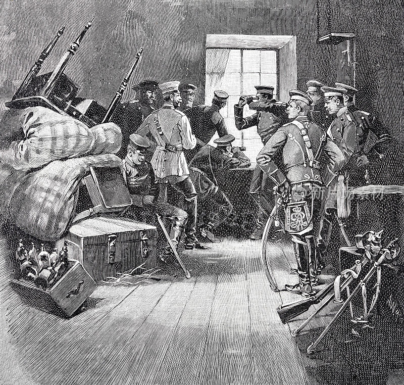 德国士兵在法国的一个观察站