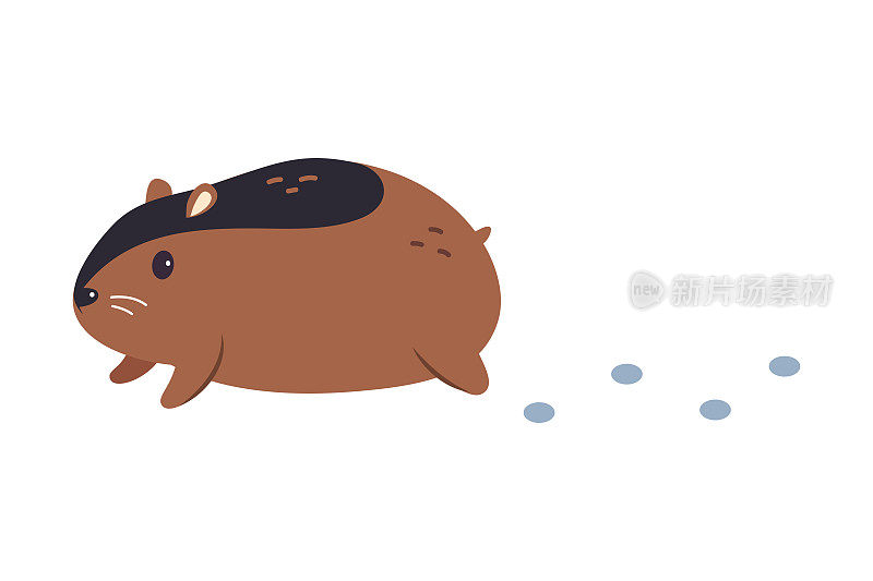 可爱的旅鼠啮齿动物作为北极动物在雪矢量插图