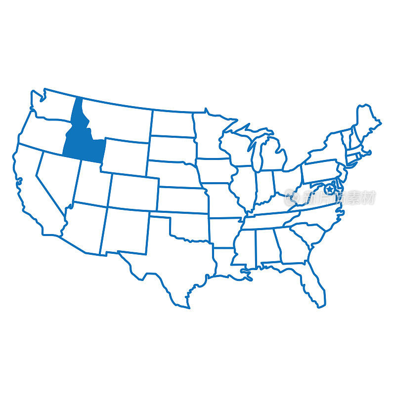 爱达荷州地图图标