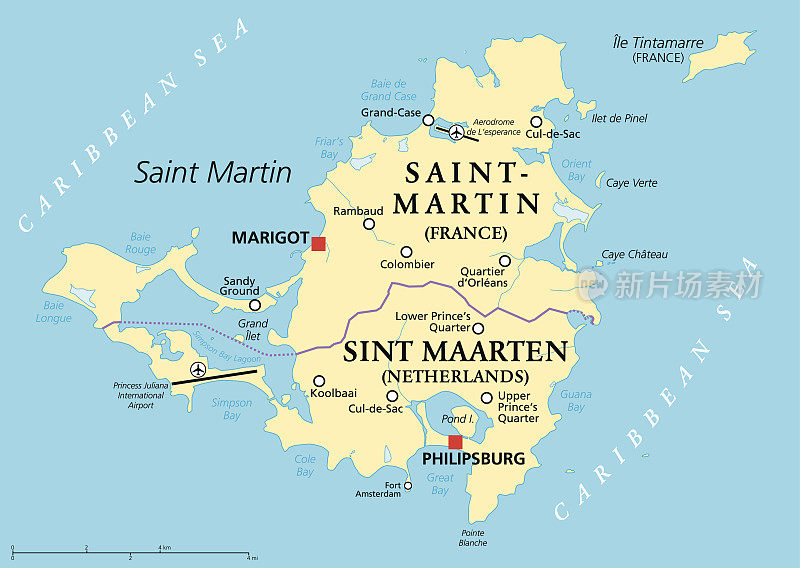 圣马丁政治地图