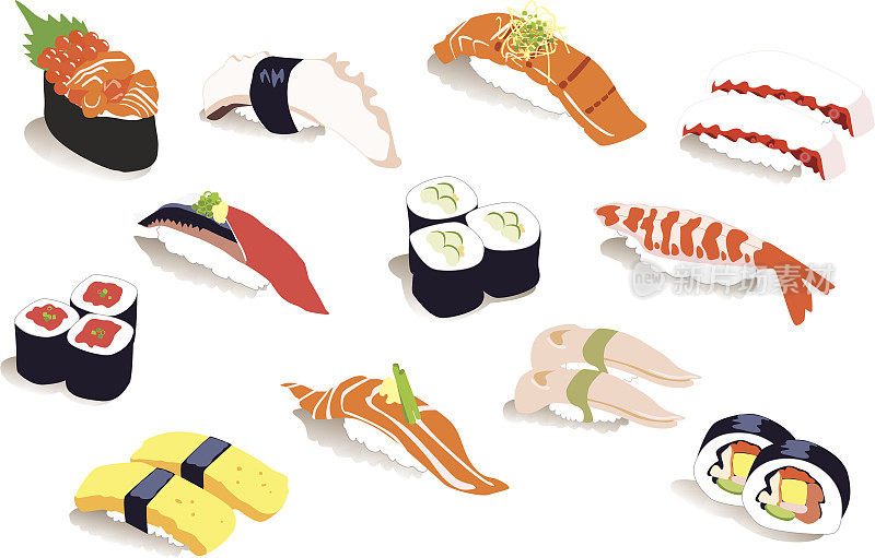 各种各样的寿司