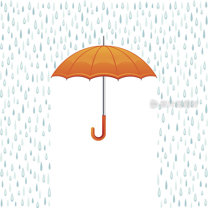 雨水和雨伞
