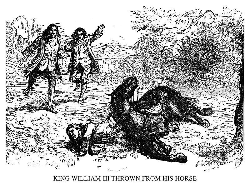 威廉三世国王从马上摔了下来