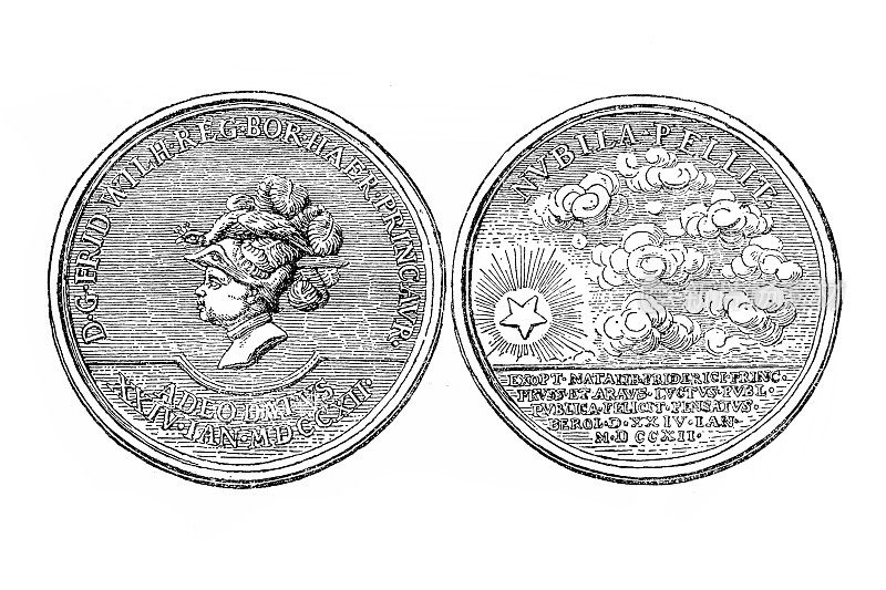 1712年普鲁士腓特烈大帝诞辰银质奖章