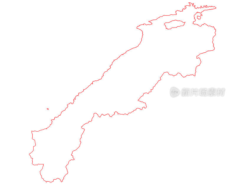 岛根地图白色插图