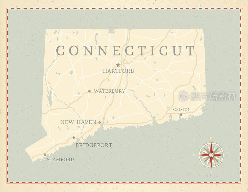 百货企业康涅狄格州地图