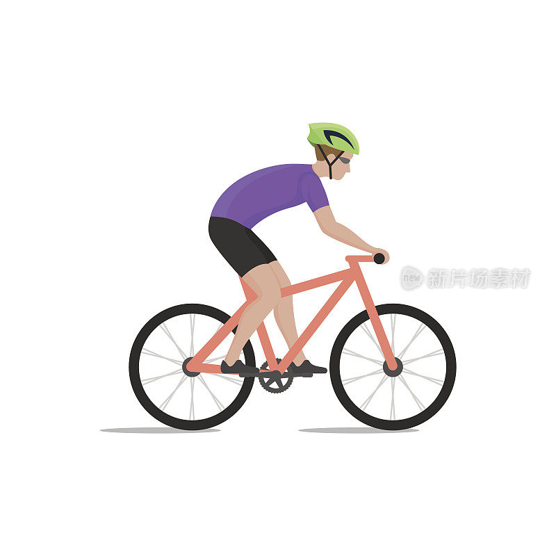 矢量插图的自行车上的自行车;摩托车和自行车