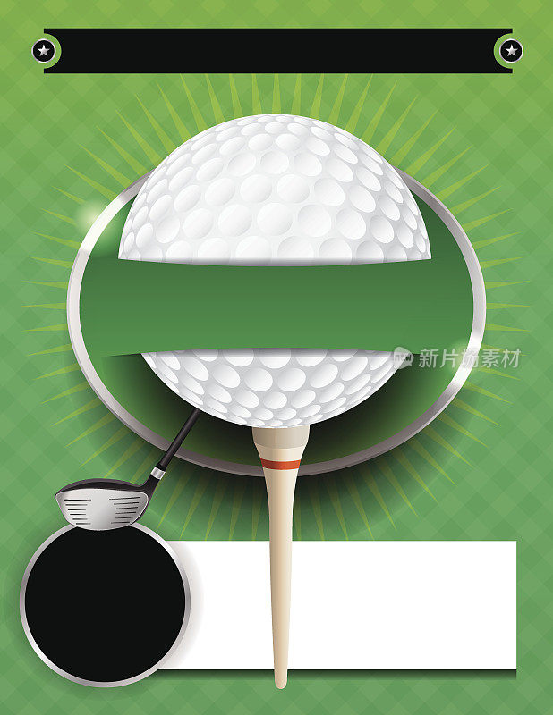 高尔夫比赛模板插图