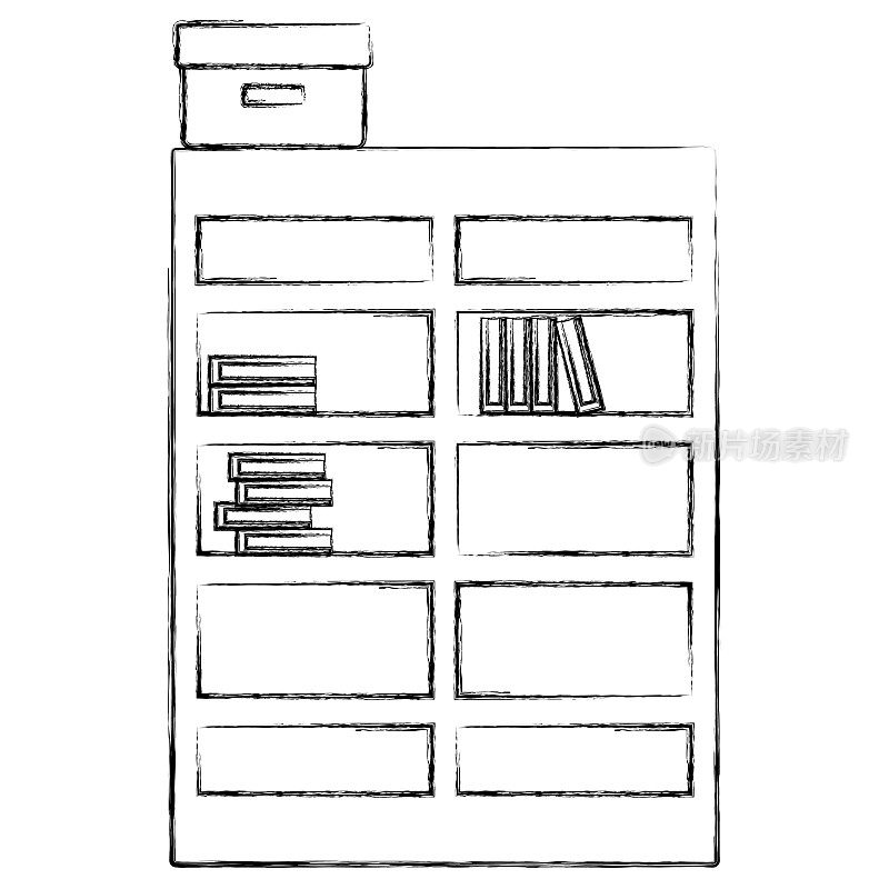 图书柜里面的书和盒子档案